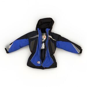 Obermeyer Boys Kids Explorer Jacket Ski Snow Coat I-Grow Size 5 Blue Winter Zip